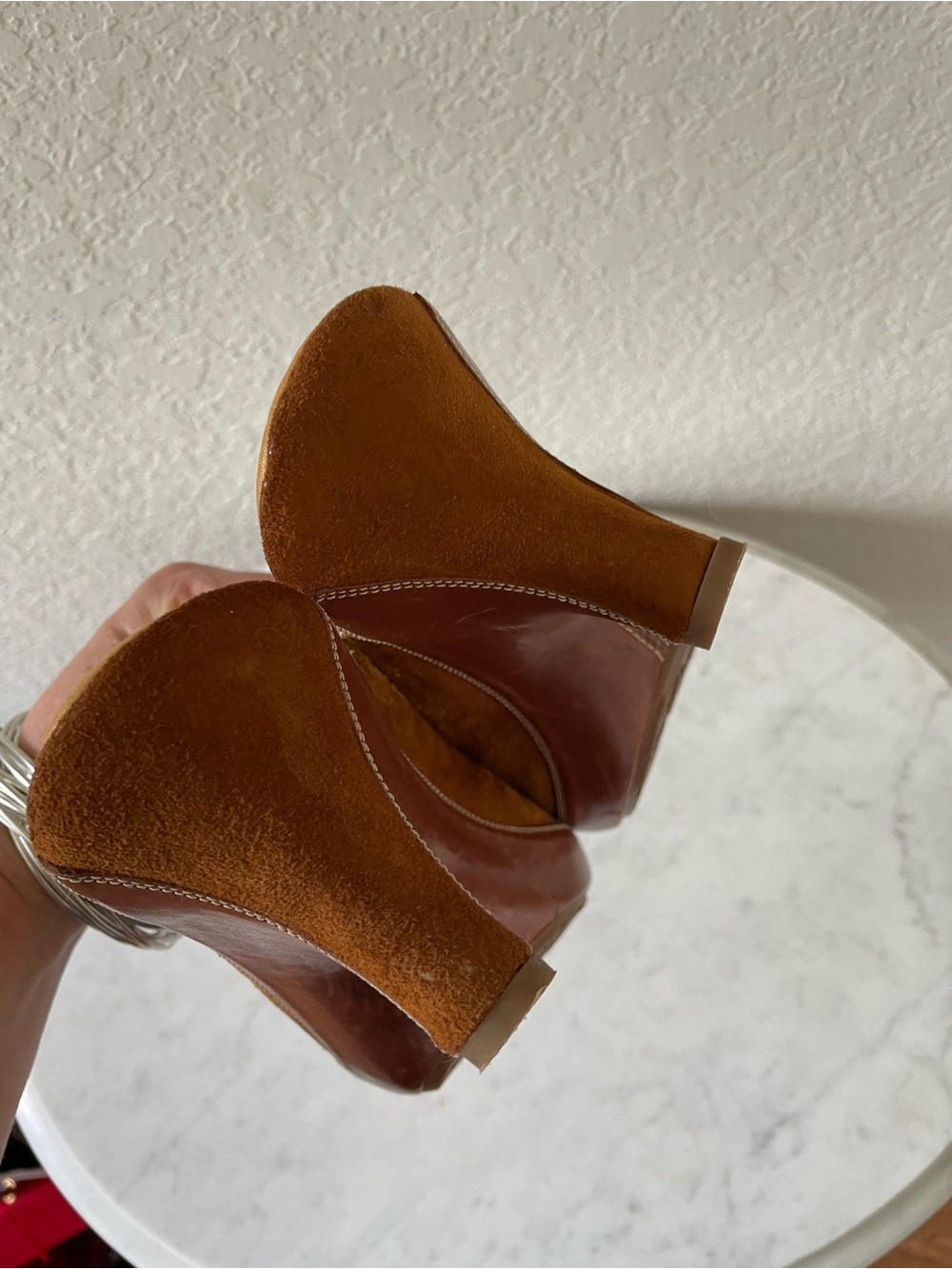 Vintage Cole Haan Leather Mules Women’s Size 7 Cognac Tan - Picture 6 of 10